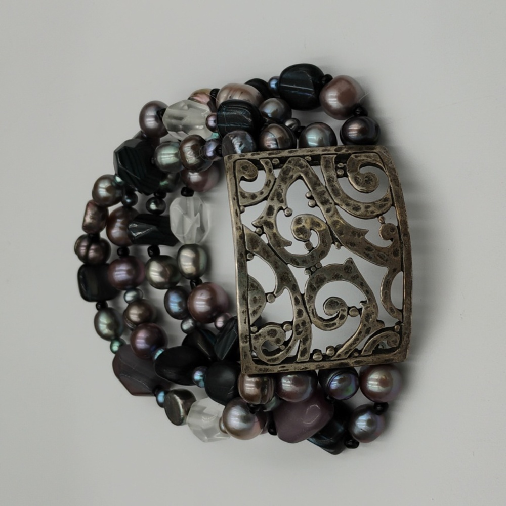 Silpada Four Strand Beaded Stretch Bracelet - Picture 2 of 4